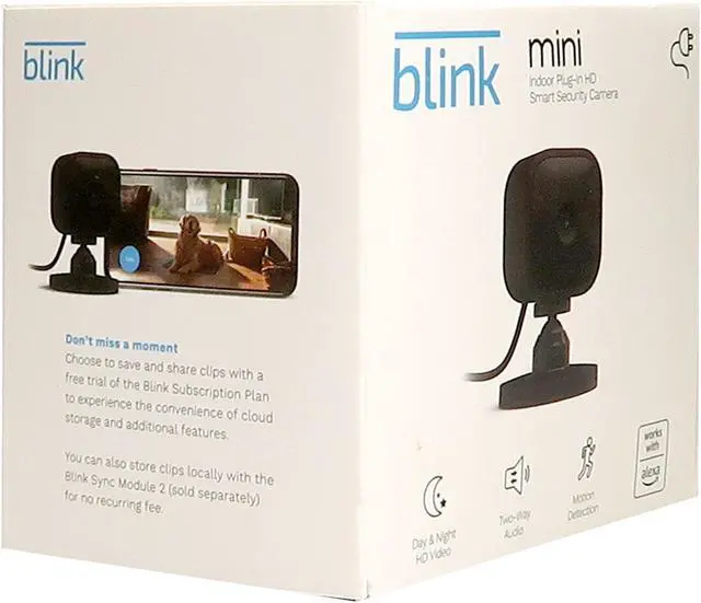 Alt view image 10 of 13 - Blink Mini - Compact indoor plug-in smart security camera, 1080p HD video, night vision, motion detection, two-way audio, easy set up, Works with Alexa - 1 camera (Black)