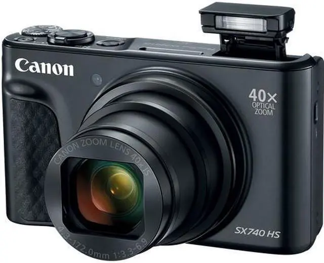 Alt view image 4 of 7 - Canon PowerShot SX740 Bluetooth Wi-fi Digital Camera Black with Replacement Battery