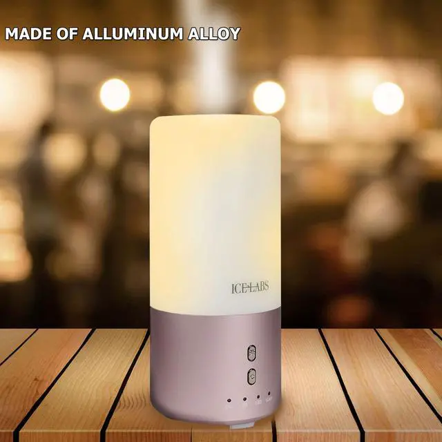 Alt view image 5 of 7 - Vivitar 100ML Essential Oil Diffuser, Quiet Premium Humidifier, Natural Home Fragrance Aroma Diffuser with 7 LED Color Changing Light - Regal Rose Gold
