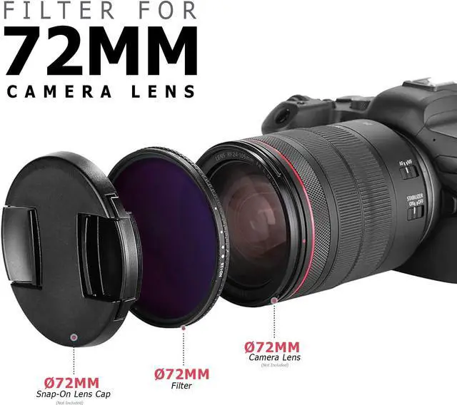 Alt view image 5 of 5 - Vivitar 72mm 3 Piece Multi Coated HD Filter Kit (UV, CPL, FLD) for NIkon NIkkor 24-85mm f/3.5-4.5G 24mm f1.8G 58 f1.4G Lenses with 72mm Thread