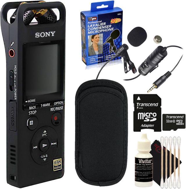 Sony PCM-A10 High-Resolution Audio Recorder + Professional Lavalier  Condenser Microphone Kit