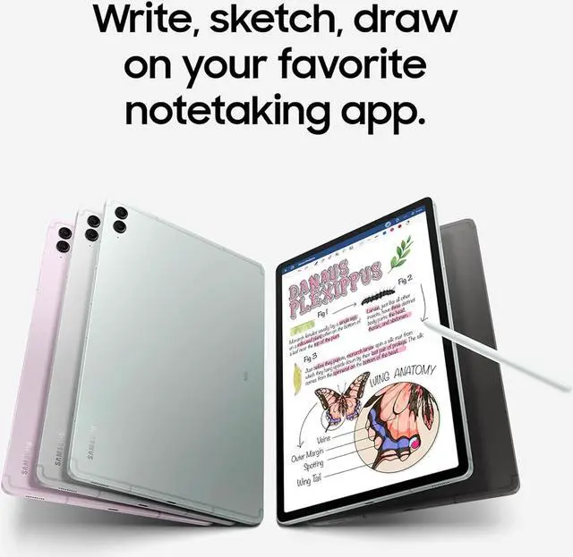 Alt view image 11 of 12 - Samsung Galaxy Tab S9 FE+ 12.4" Octa-core 12GB RAM 256GB Storage WiFi -  Gray