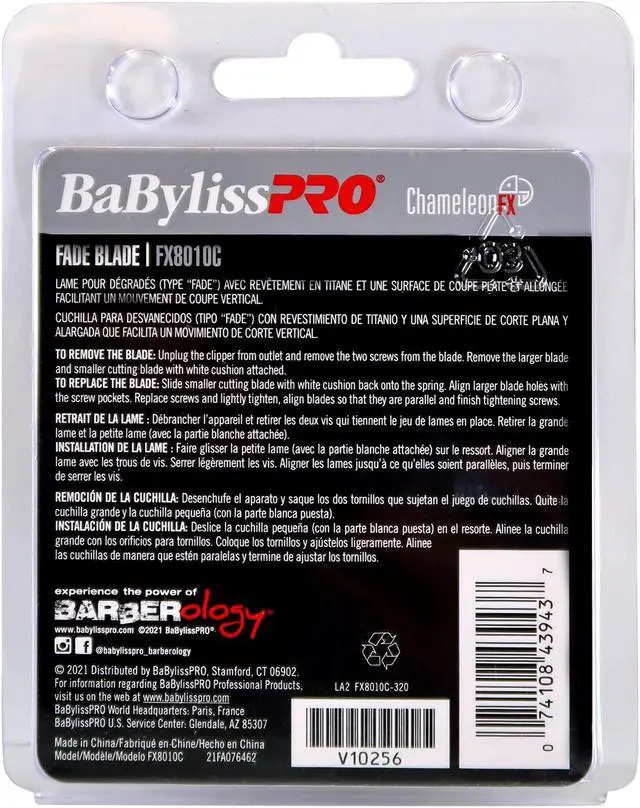 Alt view image 2 of 3 - BaByliss Pro Replacement Titanium Fade Blade #FX8010C Fits for FX870, FX825, and FX673 Models