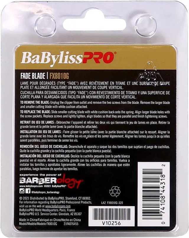 Alt view image 2 of 3 - BaByliss Pro Replacement Gold Titanium Fade Blade #FX8010G Fits for FX870, FX825, and FX673 Models