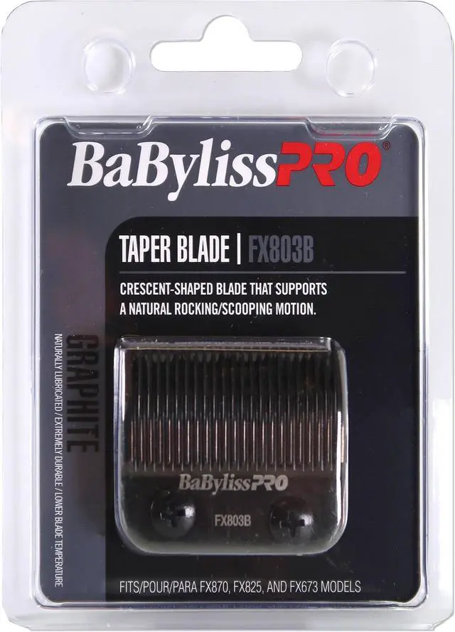 Main image of BaByliss Pro Replacement Black Graphite Taper Blade #FX803B Fits FX870, FX825, And FX673 Models
