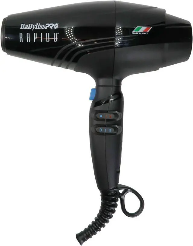 Alt view image 3 of 7 - BaByliss Pro Nano Titanium Italian Performance Hair Dryer Blow Dryer BRAP1 with Porcelain Ceramic Straightening Iron 1" BABP9557UC and Ergo-Grip Brush