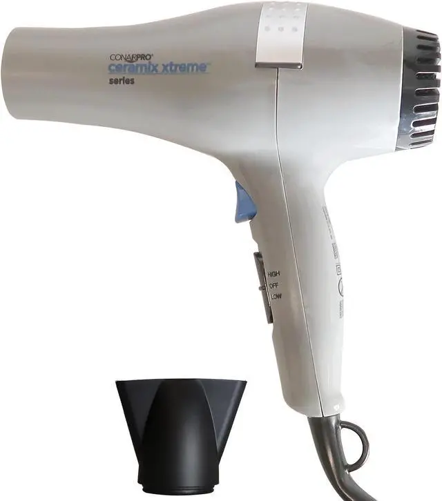 Alt view image 2 of 7 - Conair Pro Ceramix Xtreme Series Lightweight 1875W Hair Dryer with Conair Pro Ergo-Grip Vented Brush Collection Ergonomically Designed for Blow Drying