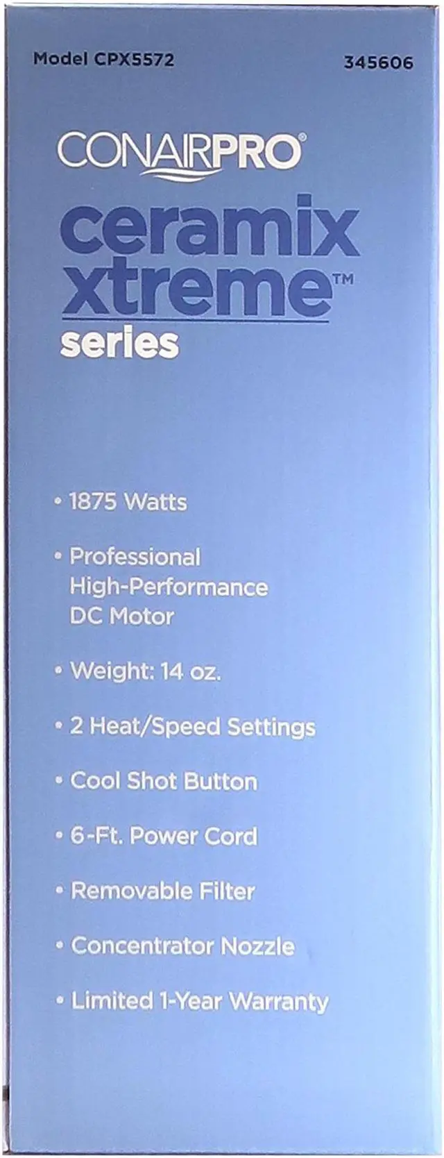 Alt view image 6 of 7 - Conair Pro Ceramix Xtreme Series Lightweight 1875W Hair Dryer with Conair Pro Ergo-Grip Vented Brush Collection Ergonomically Designed for Blow Drying