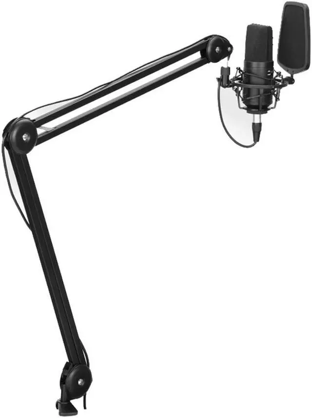 Alt view image 7 of 7 - Boya BY-BA20 Aluminum Alloy Desk Holder Microphone Stand Bracket with Desk Mount & 5/8 to 3/8 Screw Heavy-Duty Microphone Arm Stand Adjustable & Foldable for Streaming, Podcast, Video Gaming, Record
