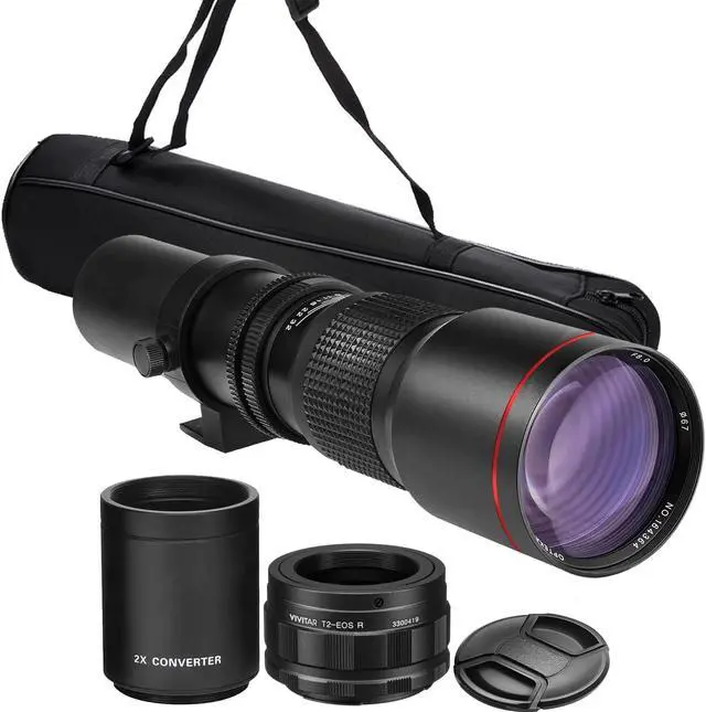 Main image of Bower 500mm/1000mm f/8 Manual Super Telephoto Lens for Canon EOS R100 R10 R50 R6 R7 EOS R RP
