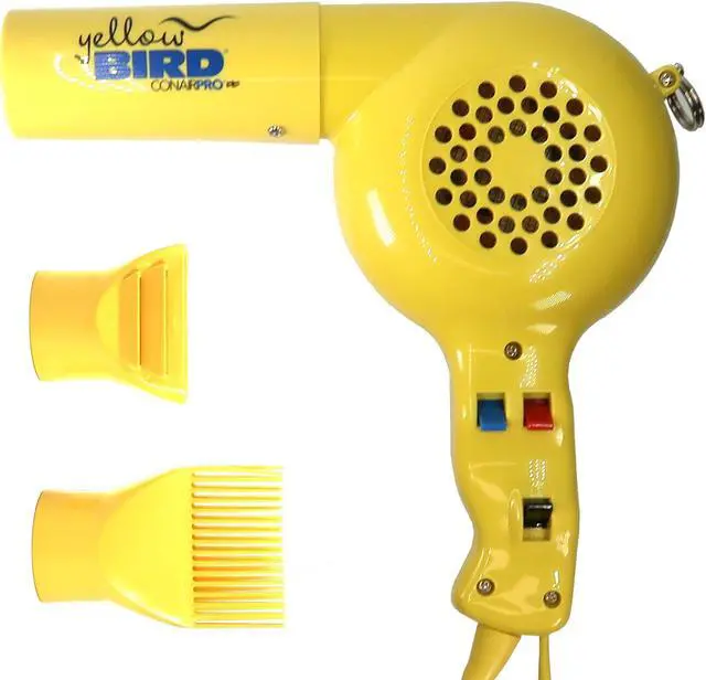 Alt view image 2 of 5 - Conair Pro Yellow Bird Hair Dryer #YB075W with ConairPro Ceramic Tools Medium Round Brush 2" (#CPBCTR2)