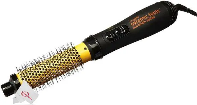 Alt view image 3 of 6 - Conair Pro Ceramic Tools Porcelain Series 1.25" Soft-Bristle Hot Air Brush and Conair Pro Ceramic Tools Large Round Brush 2½" #CPBCTR25
