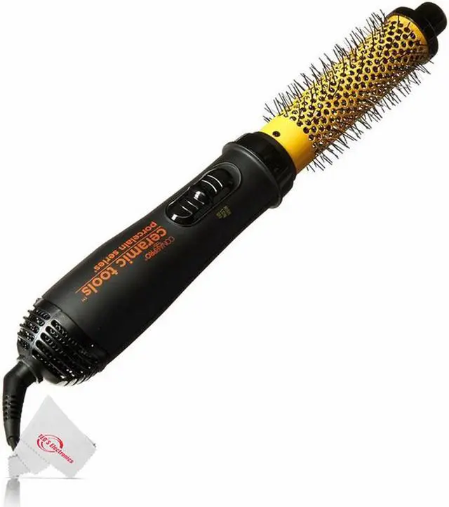 Alt view image 4 of 6 - Conair Pro Ceramic Tools Porcelain Series 1.25" Soft-Bristle Hot Air Brush and Conair Pro Ceramic Tools Large Round Brush 2½" #CPBCTR25