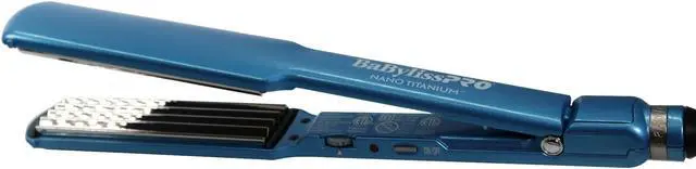 Alt view image 2 of 7 - Babyliss Pro Nano Titanium Crimper Styling Iron 1 1/2" BNTCRL3073TUC with Conair Pro Ergo-Grip Vented Brush