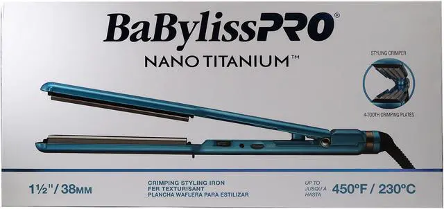 Alt view image 5 of 7 - Babyliss Pro Nano Titanium Crimper Styling Iron 1 1/2" BNTCRL3073TUC with Conair Pro Ergo-Grip Vented Brush