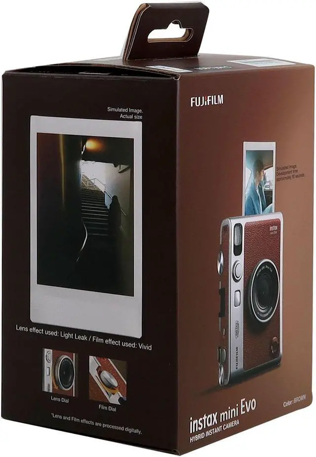 Alt view image 15 of 15 - FUJIFILM INSTAX MINI EVO Hybrid Instant Camera (Brown) - 16812534