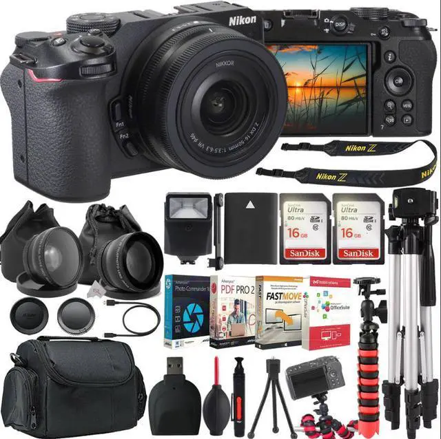 Main image of Nikon Z30 Mirrorless Camera with DX 16-50mm Lens All You Need Accessory Bundle