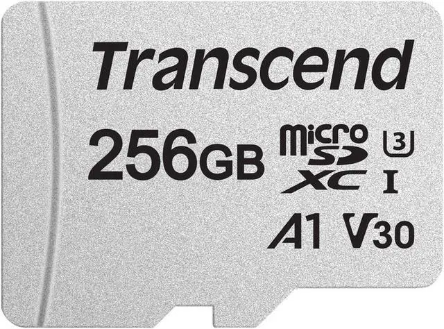 Alt view image 13 of 14 - Transcend 256GB 300S microSDXC CL10 V30 A1 Memory Card with SD Adapter
