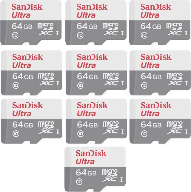 Main image of SanDisk Ultra 64GB microSDXC Memory Card UHS-1 Upto 100 MB/s Class 10 Full HD Video with SD Adapter- 10 Count