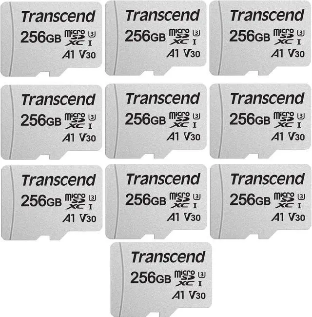 Main image of Transcend 256GB 300S UHS-I microSDXC Memory Card with SD Adapter- 10 Count