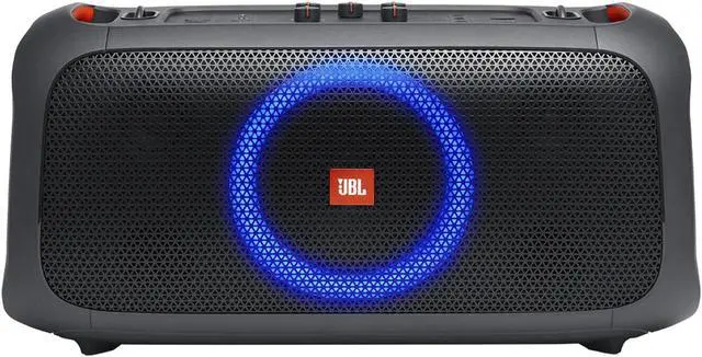 Alt view image 6 of 18 - JBL PartyBox On-The-Go Essential - Portable party speaker with built-in lights and wireless mic, Amazing Pro Sound, IPX4 splashproof protection, 6 hours of playtime, Convenient shoulder strap