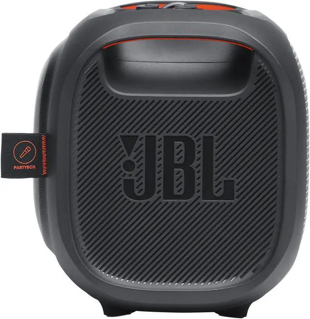 Alt view image 10 of 18 - JBL PartyBox On-The-Go Essential - Portable party speaker with built-in lights and wireless mic, Amazing Pro Sound, IPX4 splashproof protection, 6 hours of playtime, Convenient shoulder strap