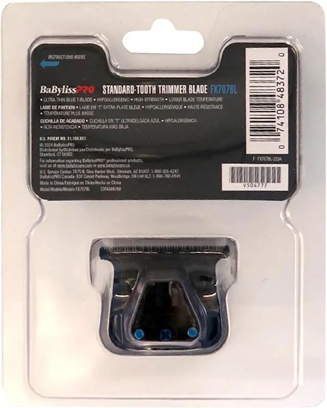 Alt view image 3 of 3 - BaByliss Pro Blue DLC/Titanium Standard-Tooth Trimmer Blade #FX707BL