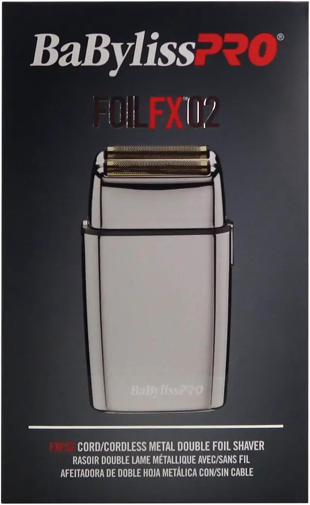 Alt view image 3 of 12 - BaByliss PRO FOILFX02 Cordless Metal SILVER Double Foil Shaver FXFS2S-SILVER