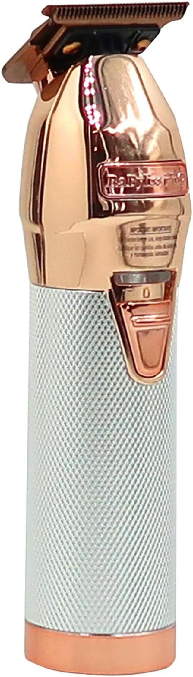 Alt view image 3 of 7 - BaByliss Pro ROSEFX+ Cord/Cordless All-Metal Lithium Outlining Trimmer Rose Gold #FX787NRG with FX707RG2 Replacement Deep Tooth T-Blade 2.0MM Rose Gold