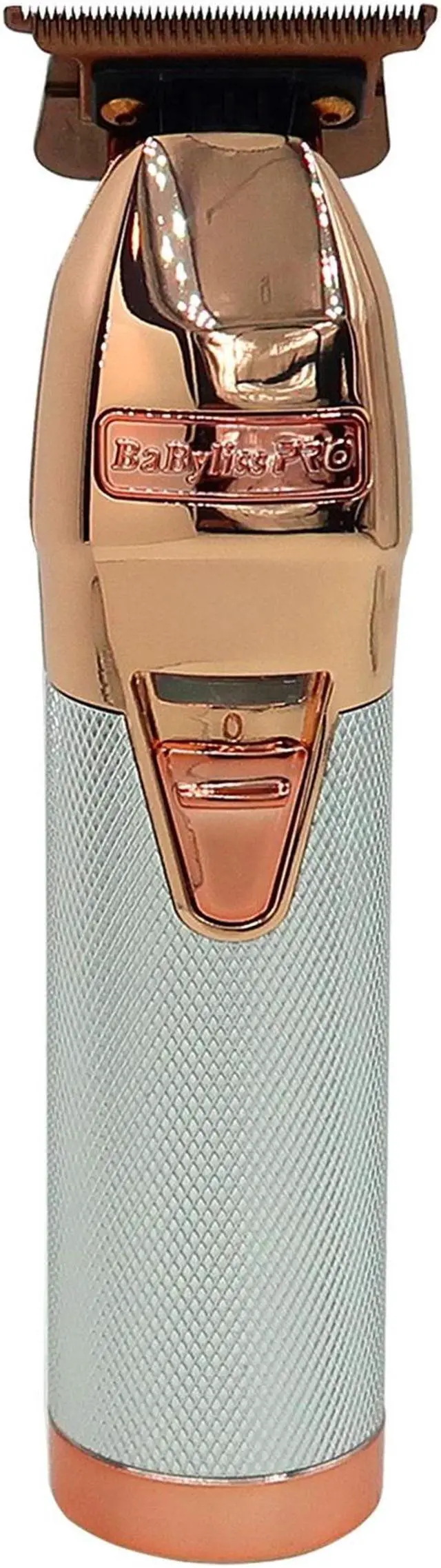 Alt view image 2 of 7 - BaByliss Pro ROSEFX+ Cord/Cordless All-Metal Lithium Outlining Trimmer Rose Gold #FX787NRG with FX707RG2 Replacement Deep Tooth T-Blade 2.0MM Rose Gold