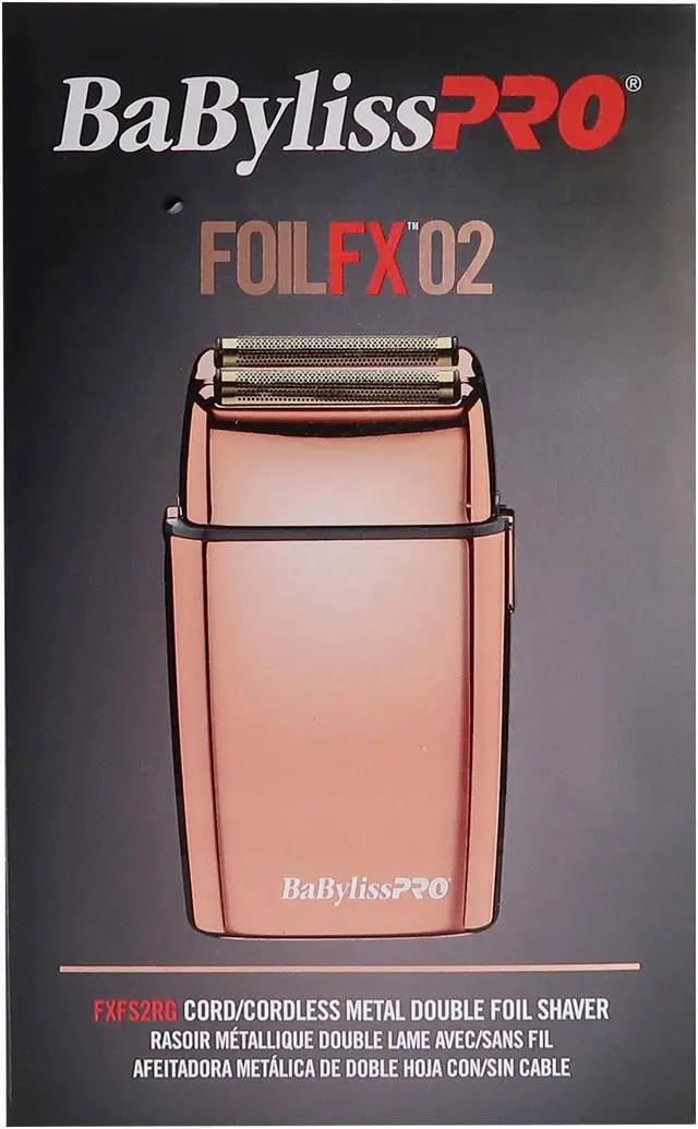 Alt view image 4 of 7 - BaByliss Pro Cordless Metal Double Foil Shaver FXFS2RG Rose Gold + Babyliss Pro Foil Shaver Replacement Power Cord Charger For FXFS2 Double Foil Shaver + Barber Apron