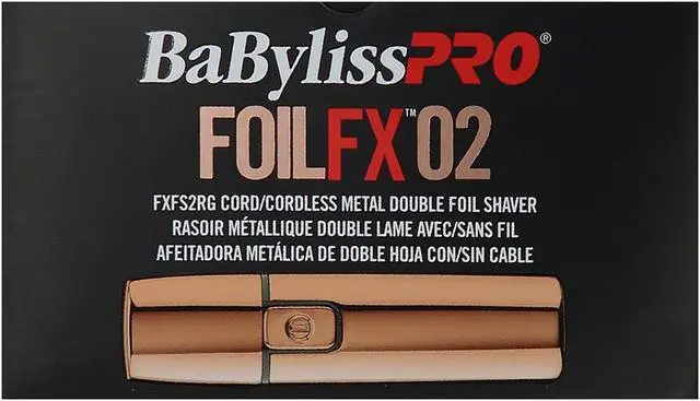 Alt view image 7 of 7 - BaByliss Pro Cordless Metal Double Foil Shaver FXFS2RG Rose Gold + Babyliss Pro Foil Shaver Replacement Power Cord Charger For FXFS2 Double Foil Shaver + Barber Apron
