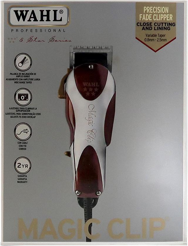 Alt view image 3 of 7 - Wahl Professional #8451 5-Star Magic Clip Corded Precision Fade Clipper with Wahl Flat Top Comb White #3329-100