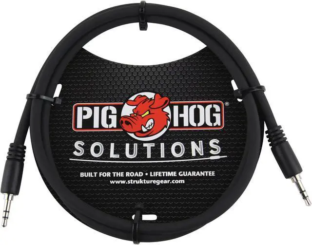 Alt view image 2 of 3 - PigHog Cables Solutions 3.5mm TRS to 3.5mm TRS 3ft Adapter Cable - 3 Units