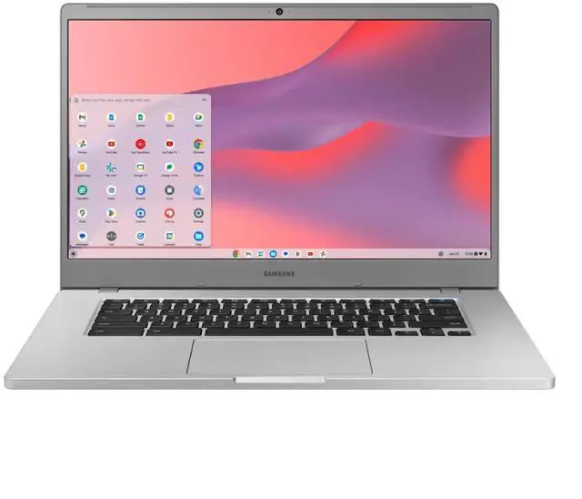 Alt view image 6 of 10 - Samsung - 15.6" Chromebook 4+ - Intel Celeron - 4GB Memory - 64GB eMMC - Platinum Titan