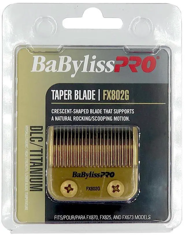 Alt view image 2 of 3 - BaByliss Pro DLC and Titanium Coated Replacement Clipper Blade Fits FX870G, FX870BN, FX870RG, FX870W, FXF880 #FX802G - 5 Units