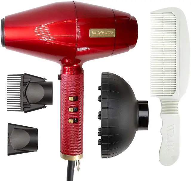 Main image of BaByliss Pro Influencer Collection REDFX Dryer - Hawk the Barber Prodigy #FXBDR1 with Wahl Flat Top Comb White
