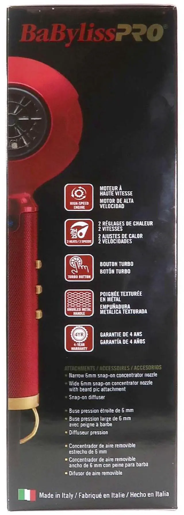 Alt view image 5 of 7 - BaByliss Pro Influencer Collection REDFX Dryer - Hawk the Barber Prodigy #FXBDR1 with Wahl Flat Top Comb White