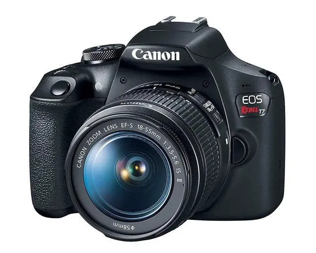 Alt view image 5 of 10 - Canon EOS Rebel T7 DSLR Camera with 18-55mm Lens, Built-in WiFi DS126747 -BLACK