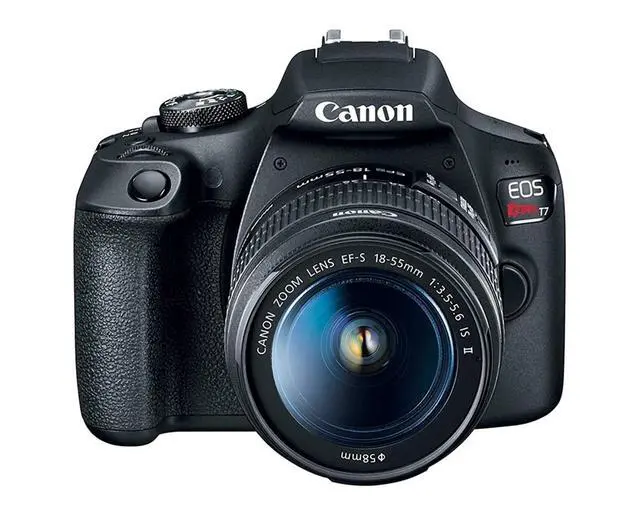 Alt view image 6 of 10 - Canon EOS Rebel T7 DSLR Camera with 18-55mm Lens, Built-in WiFi DS126747 -BLACK