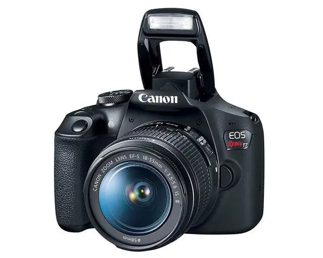 Alt view image 9 of 10 - Canon EOS Rebel T7 DSLR Camera with 18-55mm Lens, Built-in WiFi DS126747 -BLACK