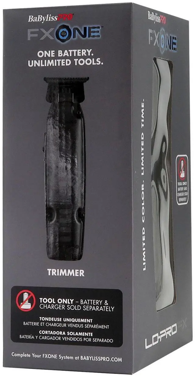 Alt view image 5 of 7 - BaByliss Pro FXONE LO-PROFX LIMITED EDITION Trimmer - Matte Black (TOOL ONLY) #FX729MBLT with BaByliss Pro FXONE Accessories Kit (Includes Battery, Charging Base, Cord & Adapter)