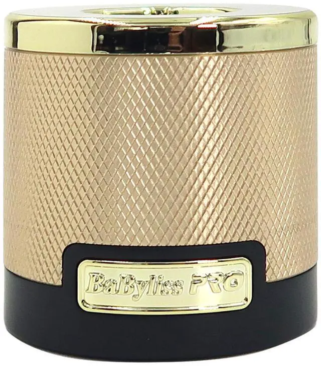 Alt view image 5 of 7 - BaByliss Pro FXONE GOLDFX All-Metal Interchangeable-Battery Shaver Gold #FX79FSG with Babyliss Pro Industrial Barber Apron and Wahl Flat Top Comb White