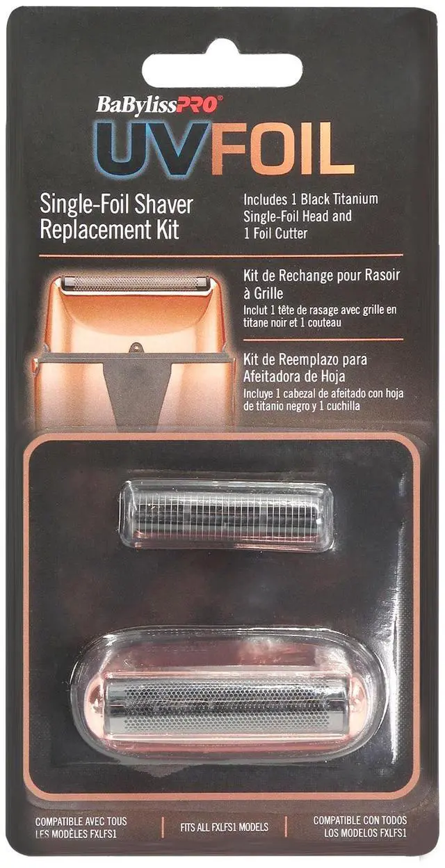 Main image of BaByliss Pro UVFOIL Single-Foil Shaver Replacement Kit [Single-Foil & Cutters] - Rose Gold #FXLRF1RG