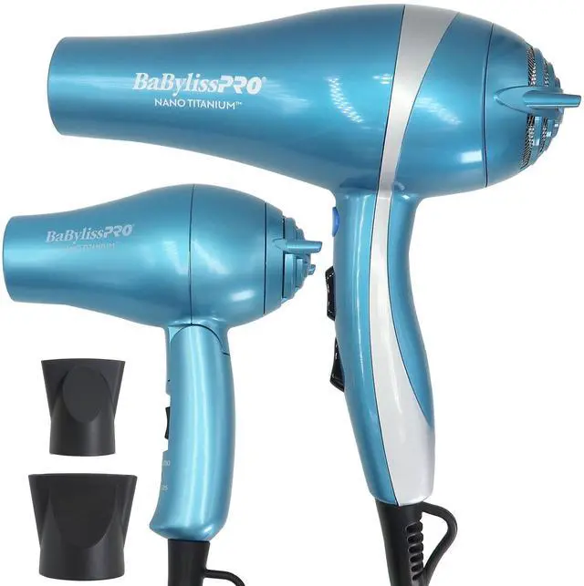 Alt view image 5 of 7 - BaByliss Pro Nano Titanium Lightweight Ionic Dryer & Folding Travel Dryer BNTPP70 with Dual Ionic Flat Iron 1¼" BNT9125TUC and Conicurl Iron 1¼ - ¾" BNT125TB