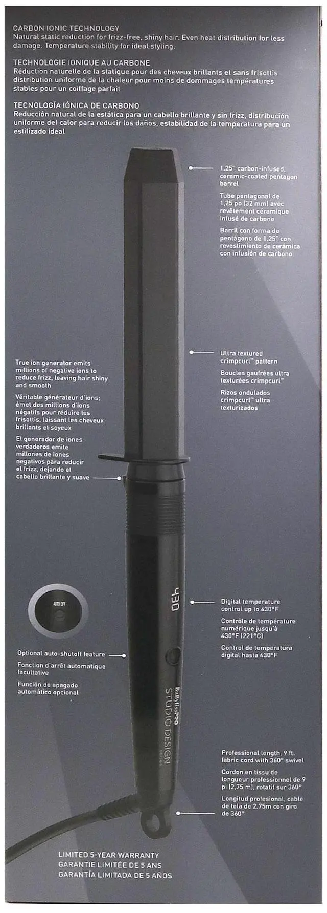 Alt view image 7 of 7 - BaByliss Pro LIMITED EDITON Nano Titanium Ultra-Thin 1" Flat Iron #BNTMB4072TUC with BaByliss Pro Studio Design Series 1.25 Inch Crimpcurl #BCI005UC