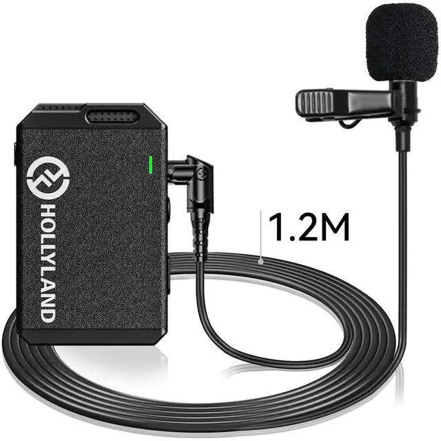 Alt view image 9 of 12 - Hollyland Omnidirectional Lavalier Microphone for LARK MAX Mic System (Black)