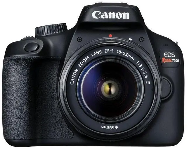 Alt view image 2 of 6 - Canon EOS Rebel T100 with EF-S 18-55mm f/3.5-5.6 III Lens and EF 75-300mm f/4.0-5.6 III Lens "REFURBISHED"