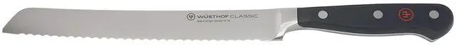 Alt view image 5 of 7 - Wusthof Classic 9" Bread Knife Silver with Wusthof Classic 3-Piece Knife Set  3.5" Paring, 8" Bread, and Chefs Knives