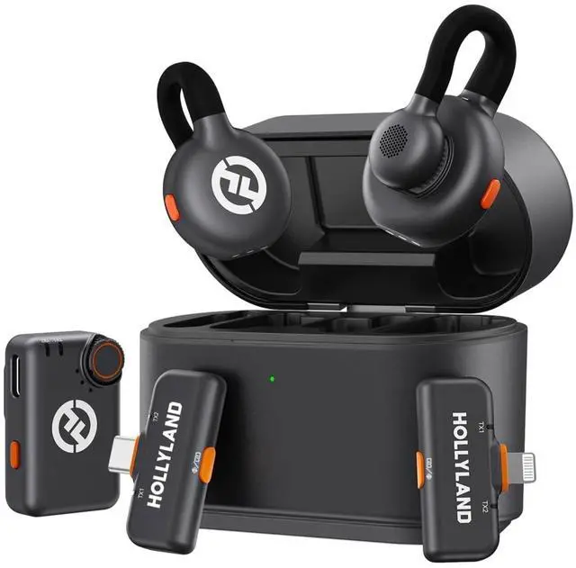 Main image of Hollyland Lark M2S Ultimate Combo (Camera RX+USB-C RX+Lightning RX) Wireless Lavalier Microphone for iPhone/Camera/Android/PC, Compact Mic, Titanium Clip, Noise Cancelling, Content Creation